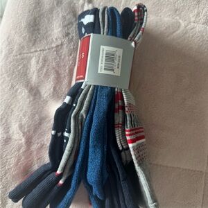 Perry Ellis Men's Blue and Gray solid pattern Socks pack of 6 size 7-12 new $32